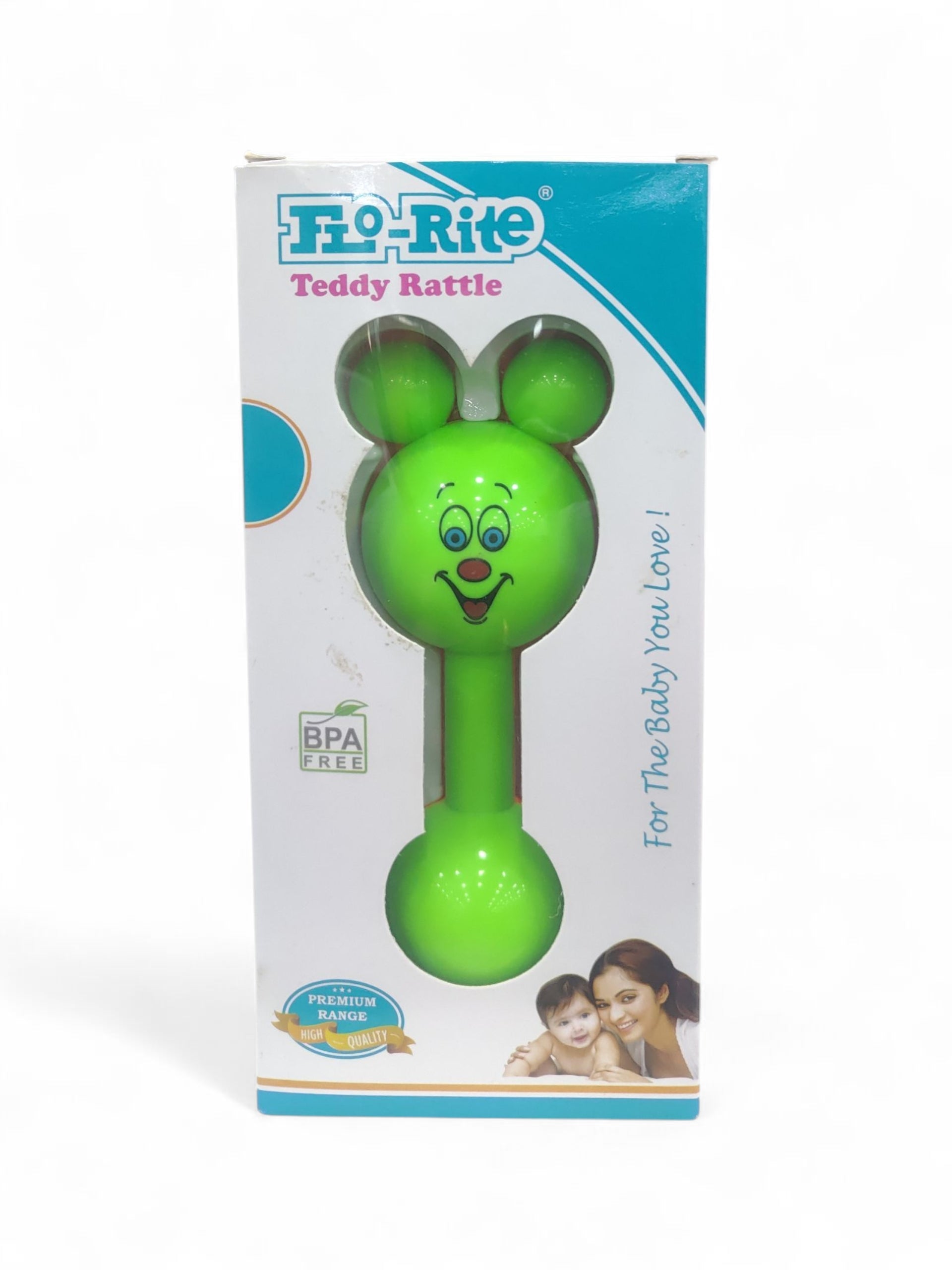 FLO RITE TEDDY RATTLE GREEN FLO RITE TEDDY RATTLE GREEN